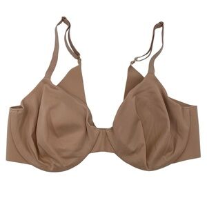 Soma Unlined Perfect Coverage Bra Size 36C Tan Nude Smoothing Nylon Spandex